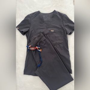 Figs Charcoal Gray Pride Scrub set